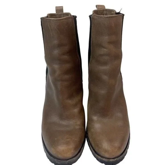 Coach Chelsea Boot Odelle Leather Tan Stretch Ankle Pull On 5.5 - Picture 2 of 10